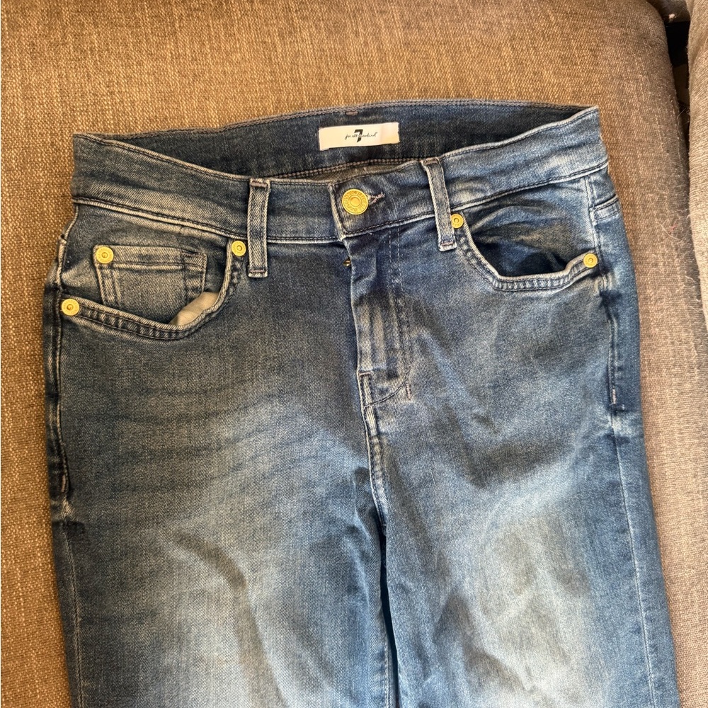 7 for all Mankind Women's Blue Jeans - Picture 2 of 5